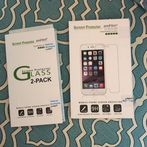 2 tempered glass screen protector for iPhone 6/6s